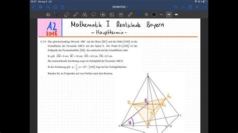 A2 2018 Zweig 1 l Abschlussprüfung Mathematik Realschule