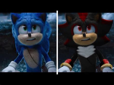 SONIC Movie 2 OLD Design VS NEW Design SHADOW VS SONIC 7 YouTube