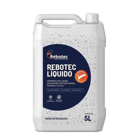 Impermeabilizante Para Argamassa Veda Reboco Rebotec 5L