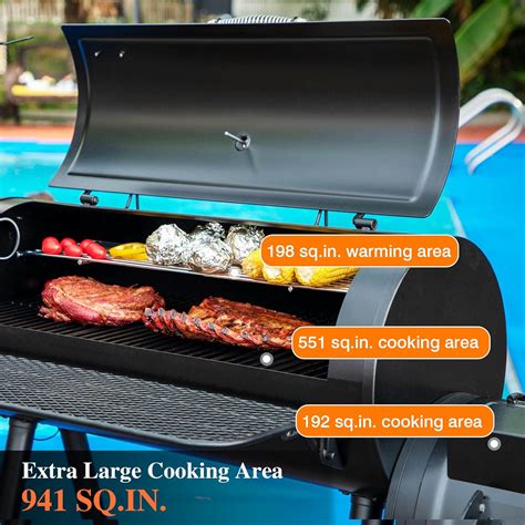 Sophia & William Heavy-Duty Charcoal Smoker Grills Extra Large Outdoor ...