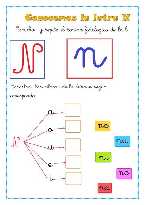 La Letra N Interactive Exercise Letra N Actividades Actividades De