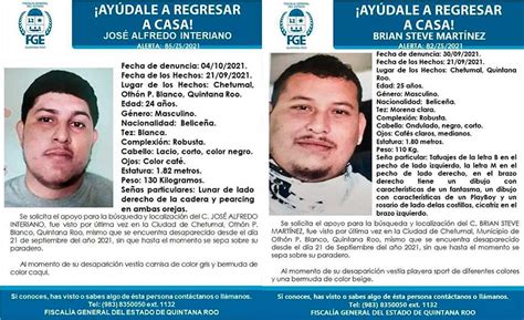 Emiten Fichas De B Squeda Por Belice Os Desaparecidos En Chetumal