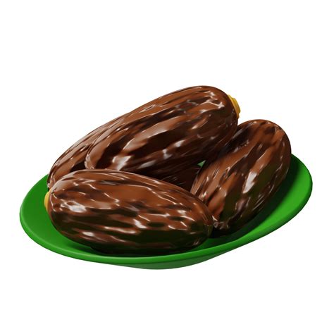 Bowl Of Dates D Icon Illustration Png