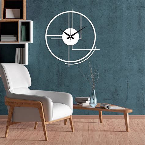 Black Large Minimalist Wall Clock - BrossHome