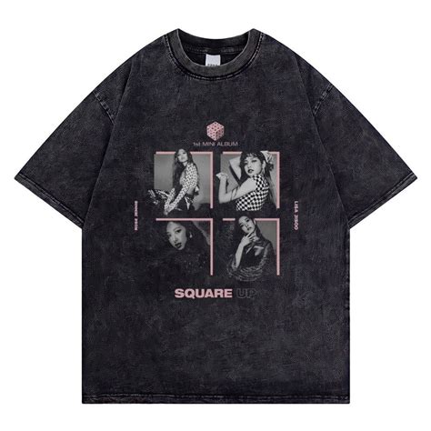 Jual Kaos Blackpink Moral Turpitude Oversized T Shirt Stone Wash