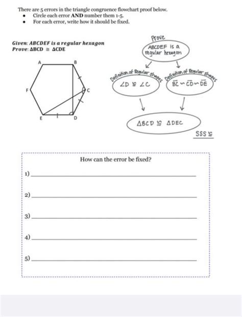 solved    errors   triangle congruence cheggcom