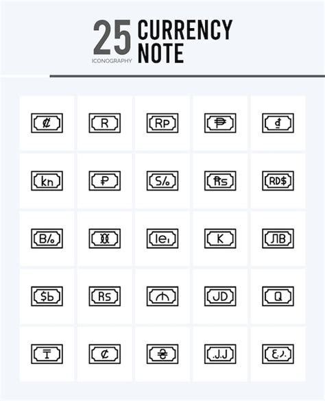 Premium Vector 25 Currency Note Outline Icons Pack Vector Illustration