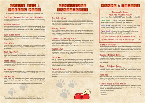 YDE Kitchen & Bar Menu | Yellow Dog Eats