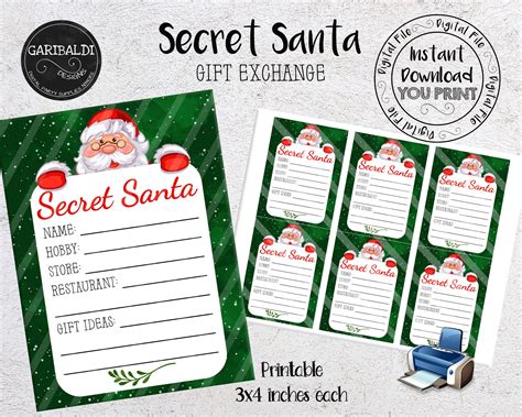 This item is unavailable - Etsy | Gift card template, Secret santa ...