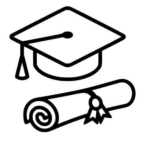 Free Graduation Hat Clipart Black And White, Download Free Graduation ...