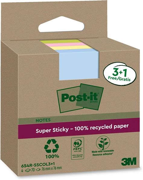 Post It Super Sticky Notes Couleurs Cape Town Pack De Blocs