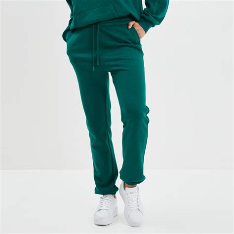 Pantalon Jogging Droit Molleton Vert émeraude Femme La Halle