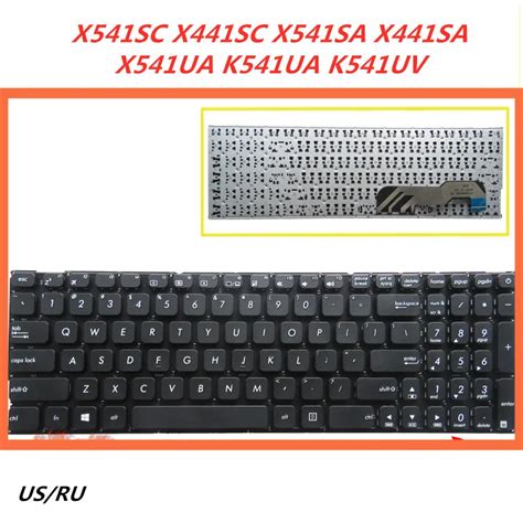 Teclado Ingl S Y Ruso Para Ordenador Port Til Asus Reemplazo De