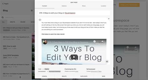 Ways To Edit Your Blog On Squarespace Sophia Ojha