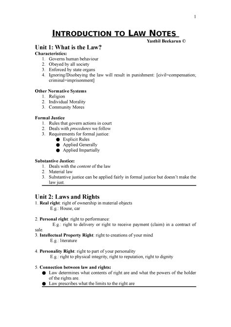 ilw study notes legal theory  notes introduction  law notes