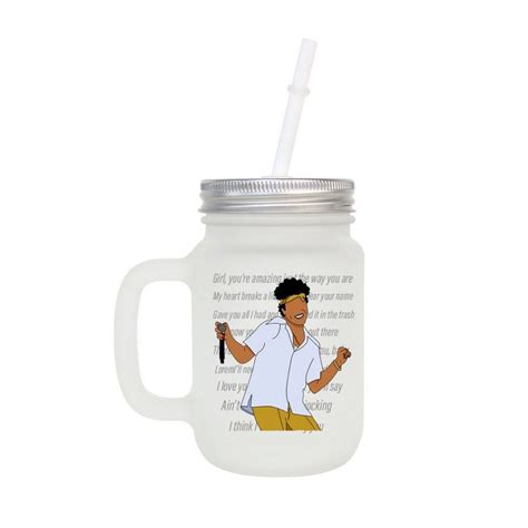 Caneca Canudo Bruno Mars Mason Jar Bruno Mars Shopee Brasil