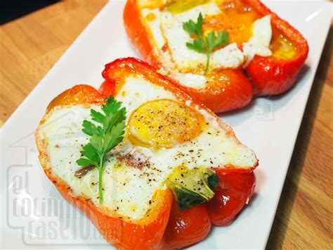 Pimientos Rellenos Con Queso Y Huevo El Cocinero Casero Entrantes