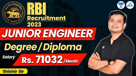 RBI RECRUITMENT 2023 Junior Engineer Degree Diploma Salary Rs 71032