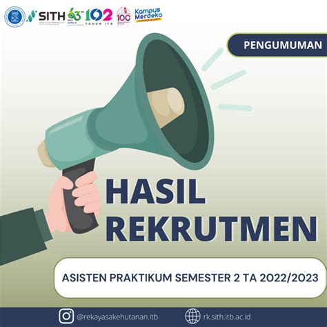 Pengumuman Hasil Rekrutmen Asisten Praktikum Rekayasa Kehutanan