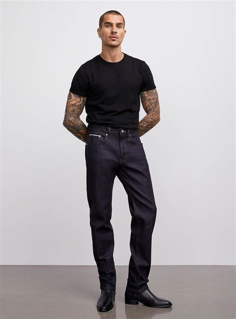 Naked Famous Indigo Easy Guy Selvedge Jean Tapered Fit In Blue For