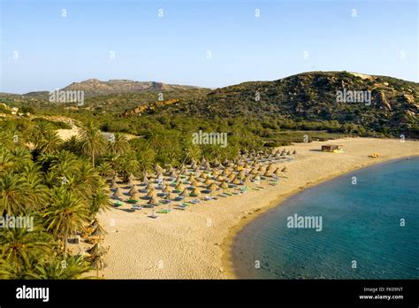 Griechenland Kreta Bei Sitia Vai Ein Traumstrand Am Rande Eines