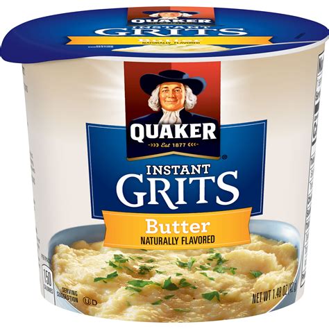 Quaker Quick Grits Instant Butter Flavor Oz Cup Good Source Of