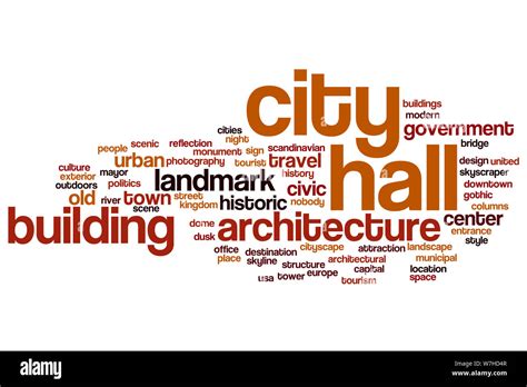 City Hall Word Cloud Concept Stock Photo Alamy