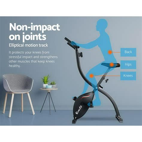 Folding Magnetic X Bike With Lcd 8 Resistance Levels Everfit