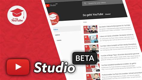 Erster Einblick In Das Neue Youtube Studio Beta Youtube