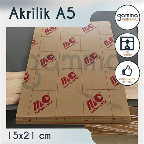 Jual Akrilik A X Cm Mm Marga Cipta Lembaran Potongan Laser