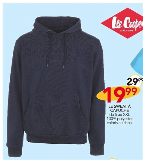 Promo Lee cooper le sweat à capuche chez Stokomani