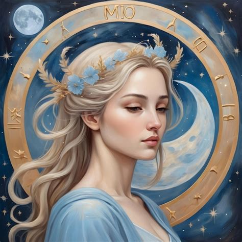 Premium Photo A Drawing Of A Virgo Woman Zodiac Sign Virgo