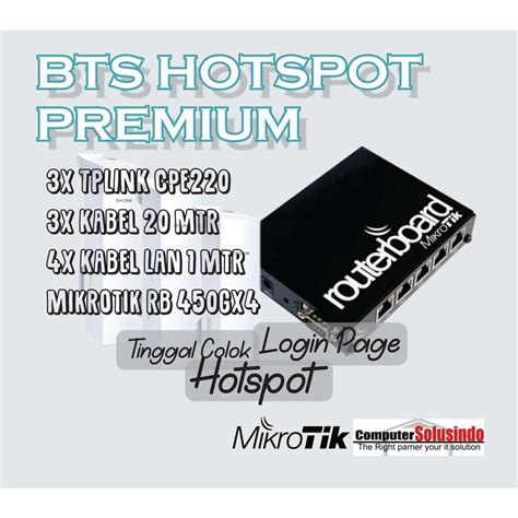 Jual Paket Premium BTS Hotspot Dengan Mikrotik RB450GX4 Shopee Indonesia