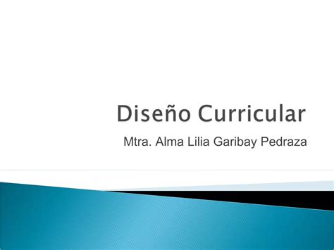 Diseño Curricular Ppt