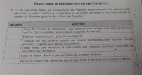 Pasos Para Elaborar Un Relato Hist Rico Brainly Lat