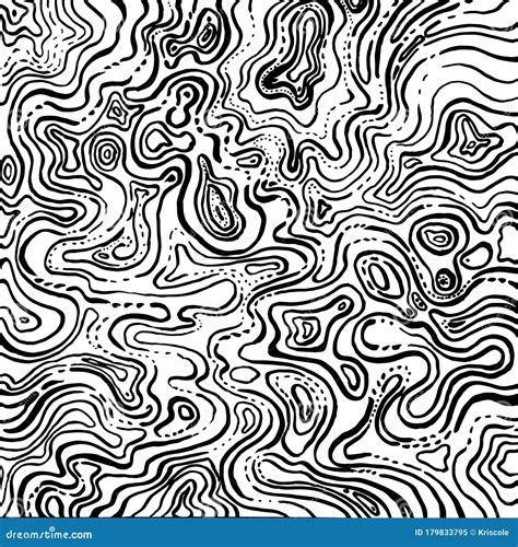 Abstract Black And White Background A Lot Of Chaotic Curved Lines