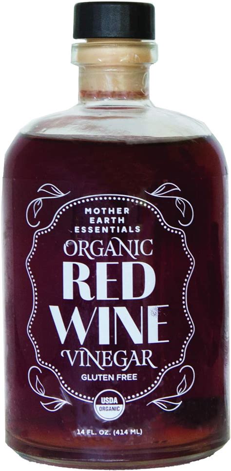 Mother Earth Organic Red Wine Vinegar With The Mother Fresh Pressed Organic