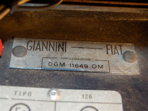 Galleria Di Targhenere Net Articoli Fiat Giannini 126 GP Del 1977