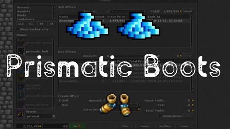 Tibia Gunzodus Comprando Prismatic Boots Youtube