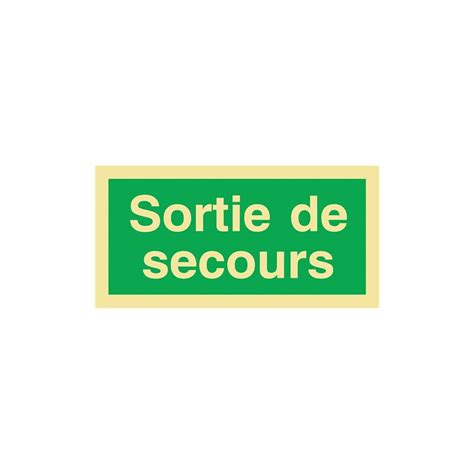 Panneau Photoluminescent Sortie De Secours Direct Signal Tique