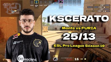 CS2 POV FURIA KSCERATO 25 13 Vs Monte Mirage ESL Pro League