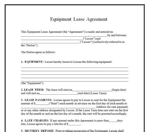 Editable Lease Agreement