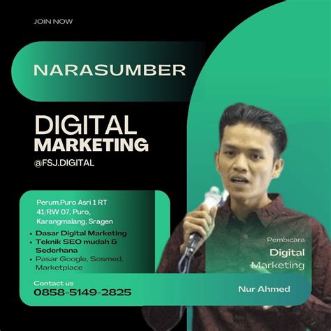 Wa 0858 5149 2825 Narasumber Digital Marketing Dinas Pasar Sidoarjo