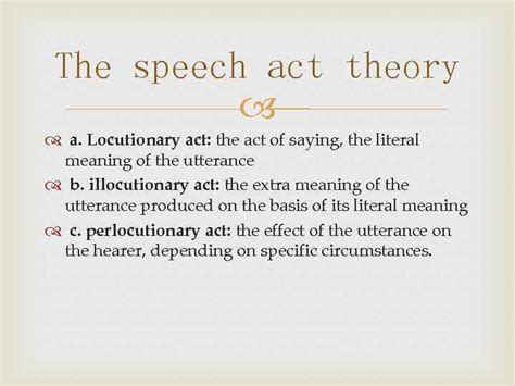 Speech act theory Austin and Searle Austin