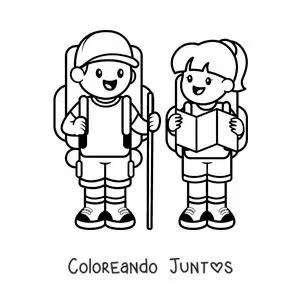 Dibujos De Senderismo Para Colorear Gratis Coloreando Juntos