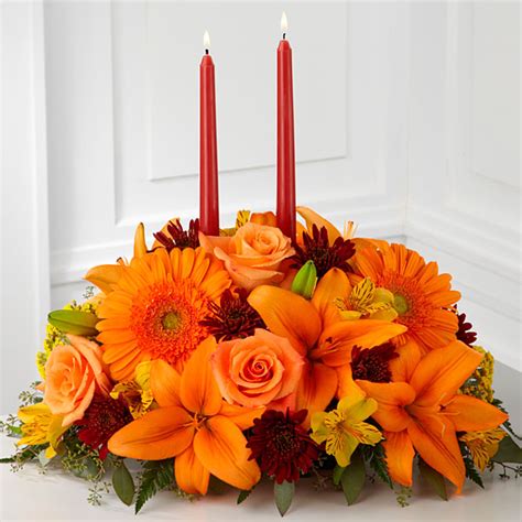 Autumn Candles Centerpiece – North Branch Floral