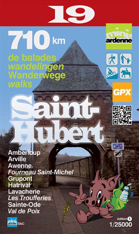 Wandelkaart Saint Hubert Prov Luxemburg Mini Ardenne