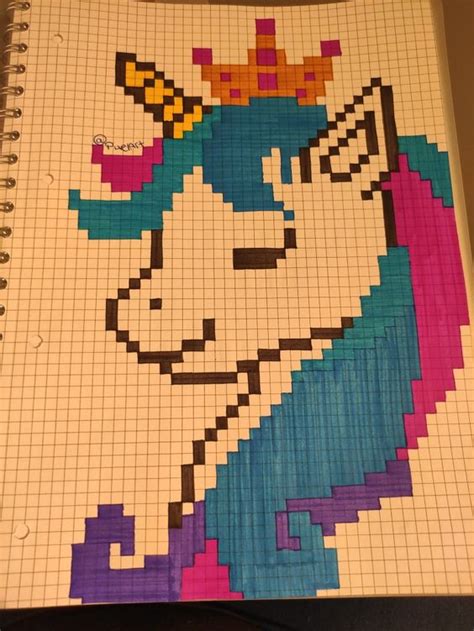 Os Alphabet Retrait Pixel Art Licorne A Imprimer Gratuit Profond Ment