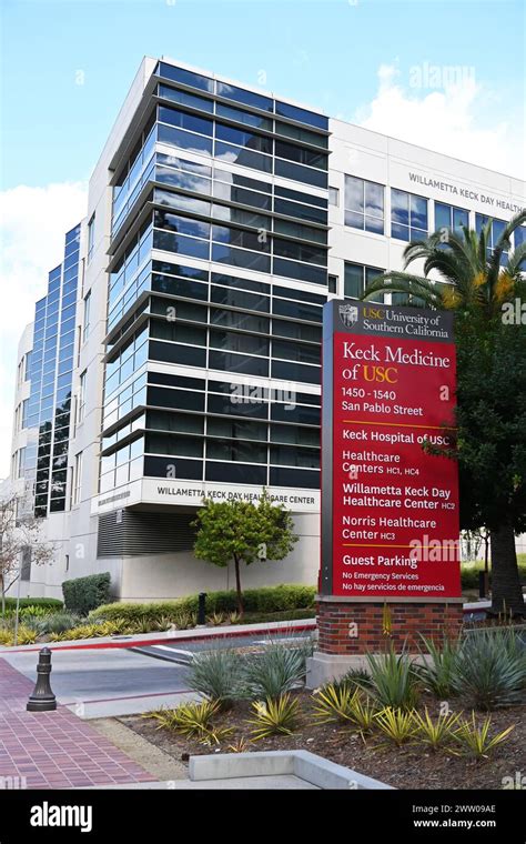 Los Angeles California 19 Mar 2024 Sign At Keck Medicine Of Usc