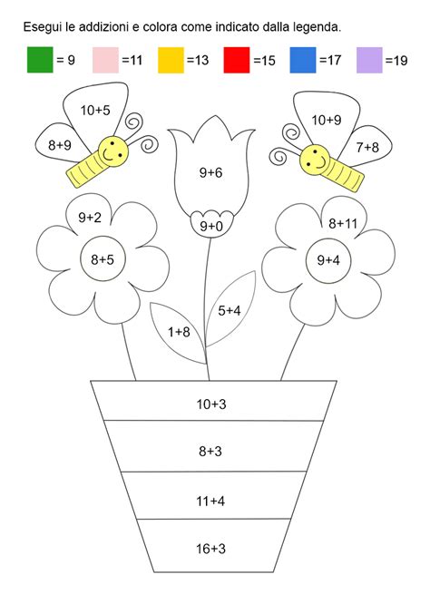 Schede Di Matematica Di Primavera Addizioni Entro Il Fantavolando